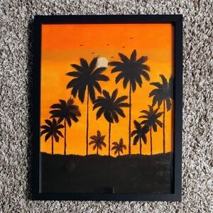 Sunset Palm Tree Wall Art